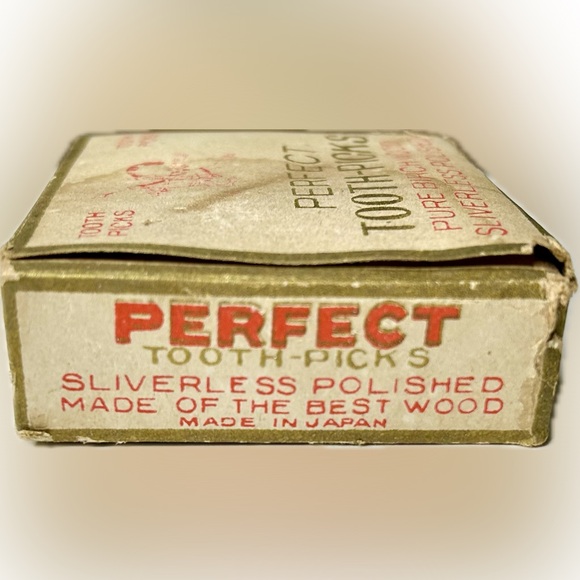 Vintage Perfect Tooth Picks Pure Birchwood Sliverless Polished Complete Japan - Picture 2 of 3